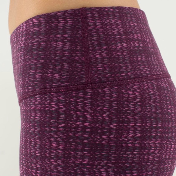 Lululemon Wunder Under Pant Textured Ziggy Wee August Glo Raspberry Glo Light 4 - Picture 6 of 13
